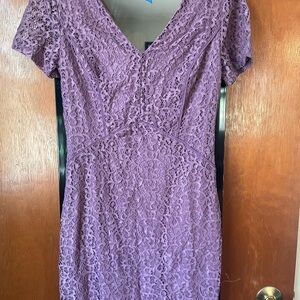 Dynamite Knit Lace Bodycon Short Sleeve Dress